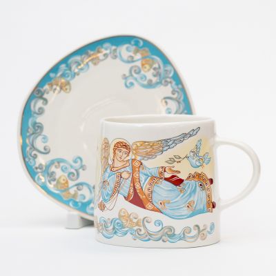 Keramisches Tee-Set mit ARCHE NOAH Motiv 